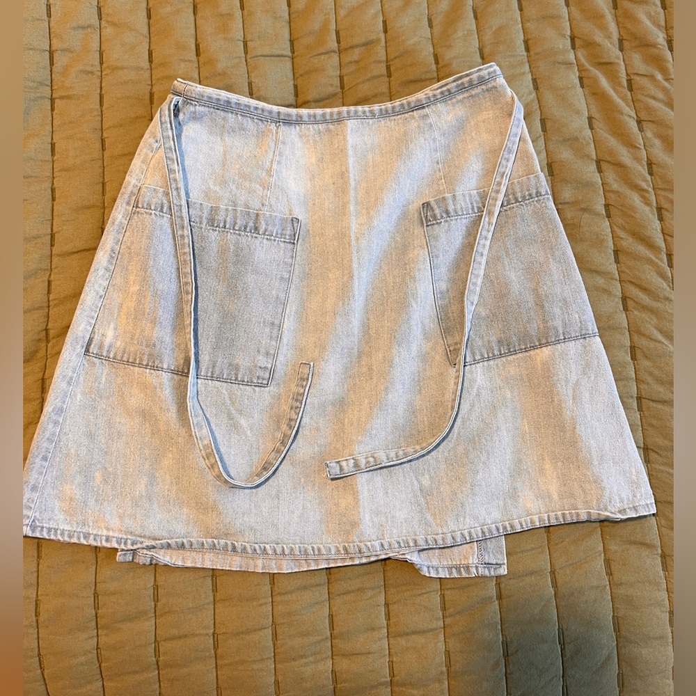 Vintage blue wrap skirt